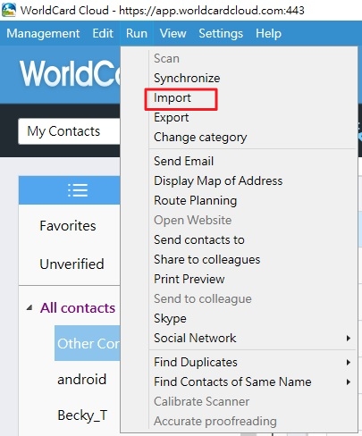 How to transfer the contacts from my WorldCard Mobile app or WorldCard ...